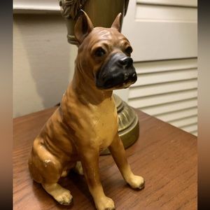 Vintage Antique Chalkware German Boxer Figurine
